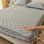 Checkerboard Plush Fitted Sheet