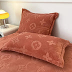 Mono Floral Milk Velvet Bedding Combination