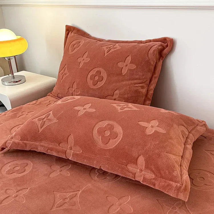 3-Piece MonoFloral Duvet Cover Bedding Set