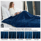 Striped Faux Fur Throw
