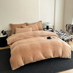 Mono Floral Milk Velvet Bedding Combination