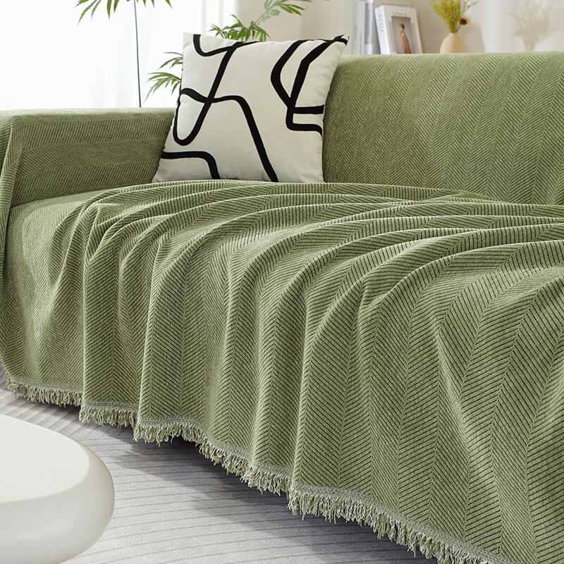 Tassel Weave Chenille Couch Cover