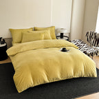 Mono Floral Milk Velvet Bedding Combination