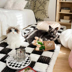 Cream Fuzz Dog Bed Mat
