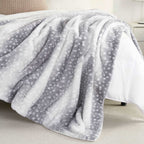 Deer Print Faux Fur Throw