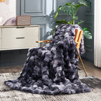 Bubble Tie-Dye Faux Fur Throw
