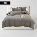 3-Piece MonoFloral Duvet Cover Bedding Set