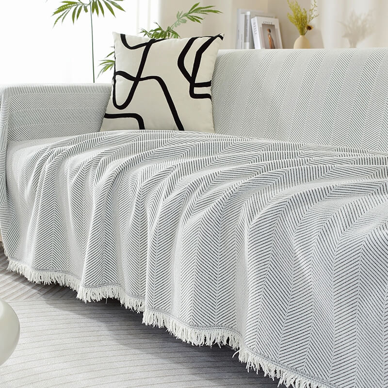 Tassel Weave Chenille Couch Cover