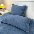 Full 4-Piece MonoFloral Duvet Cover Bedding Set
