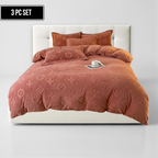 3-Piece MonoFloral Duvet Cover Bedding Set