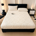 Baroque Embossed Velvet Fitted Sheet