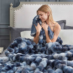 Bubble Tie-Dye Faux Fur Throw
