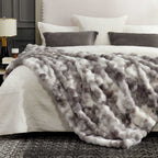 Bubble Tie-Dye Faux Fur Throw
