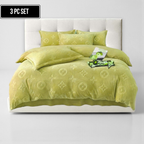 3-Piece MonoFloral Duvet Cover Bedding Set