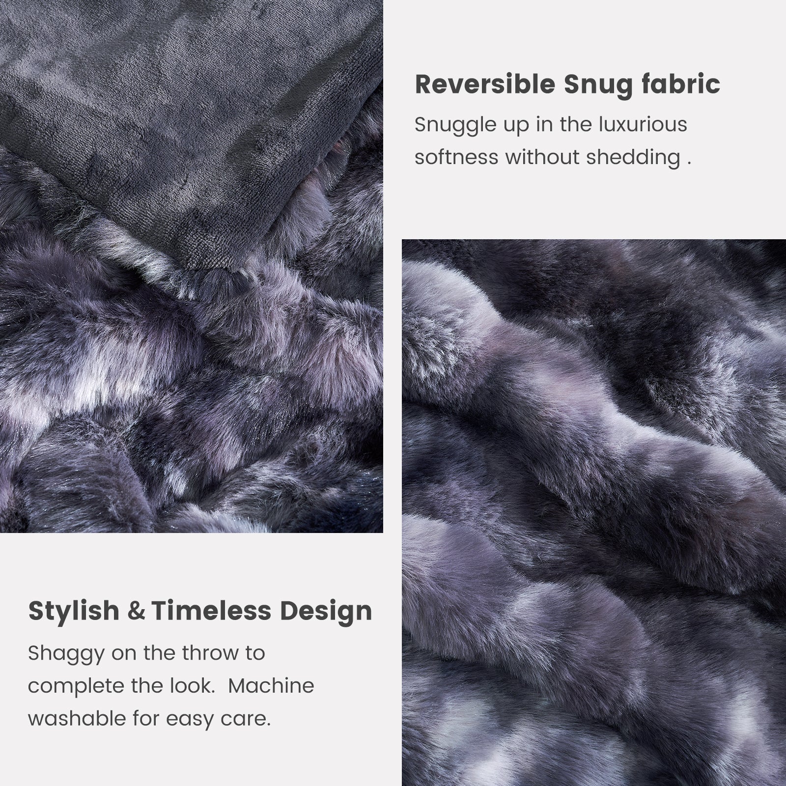 Bubble Tie-Dye Faux Fur Throw