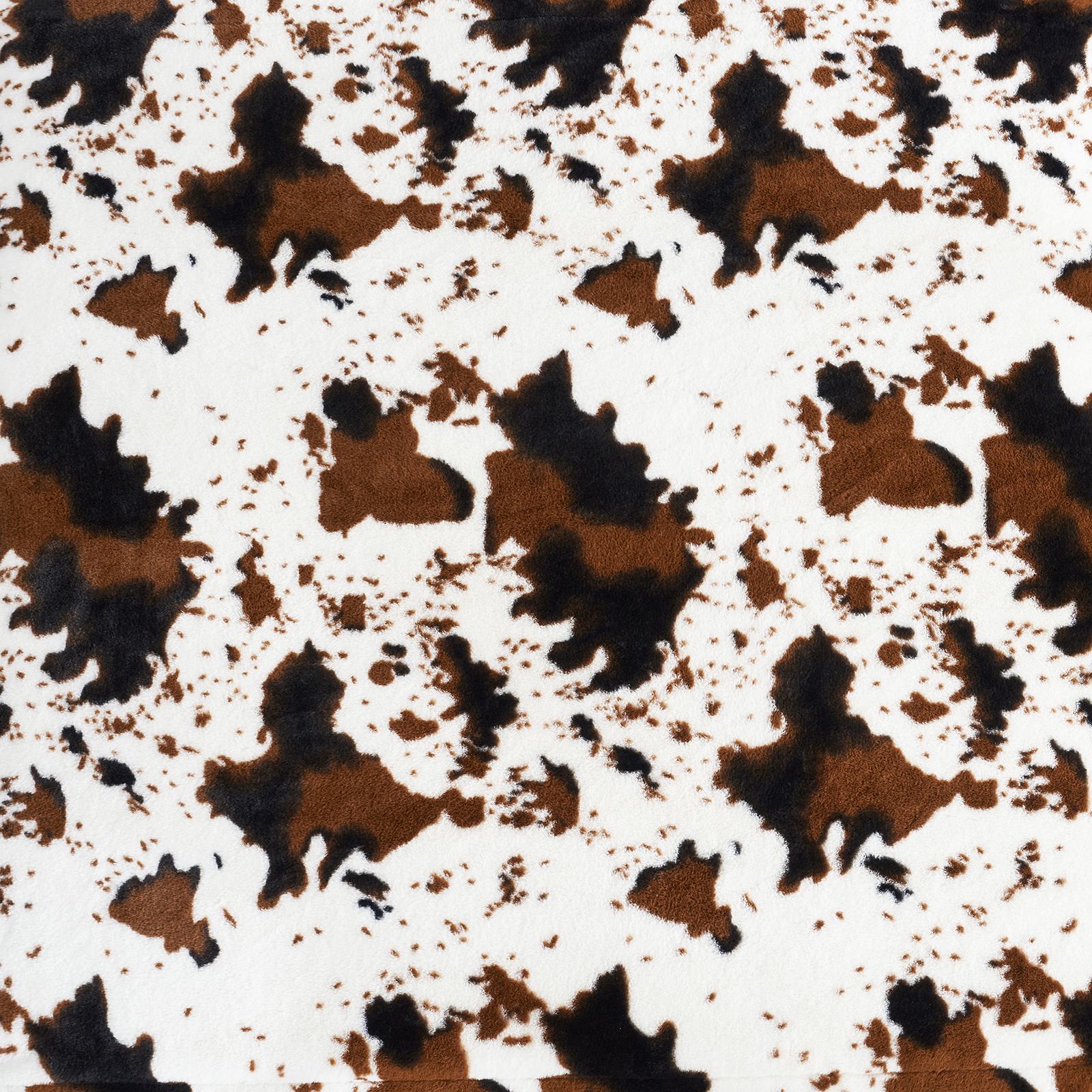 Cow Print Faux Fur Throw