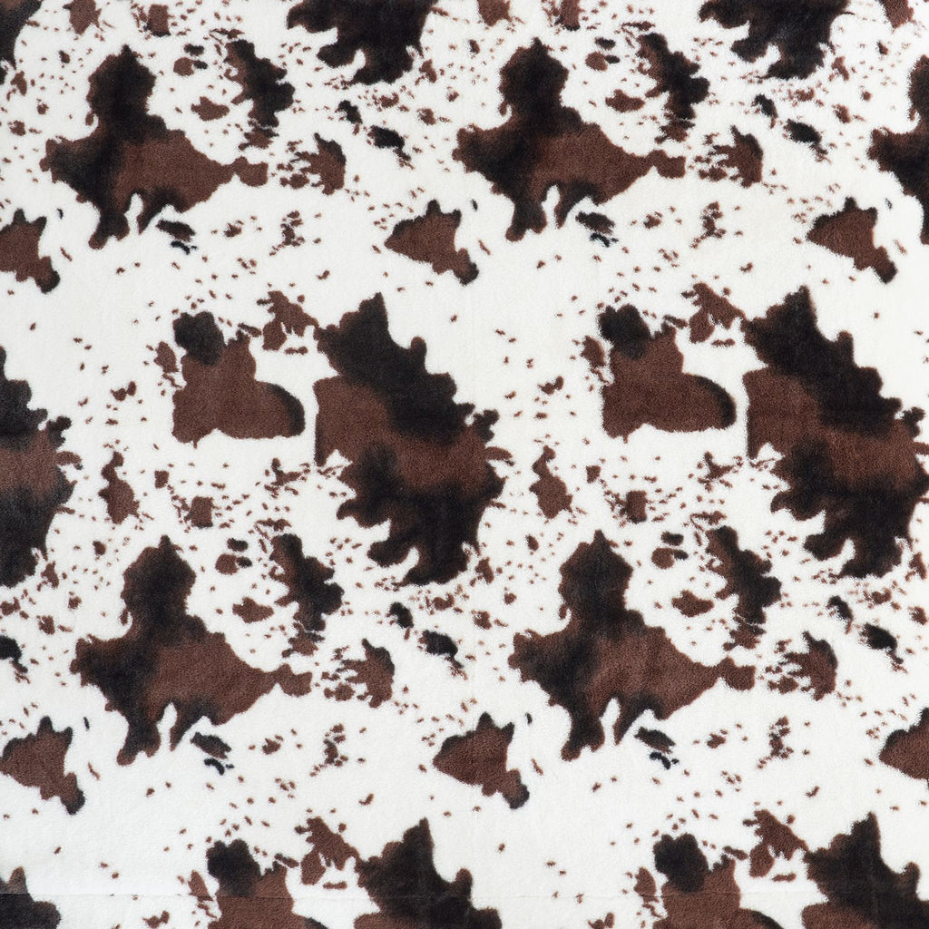 Cow Print Faux Fur Throw
