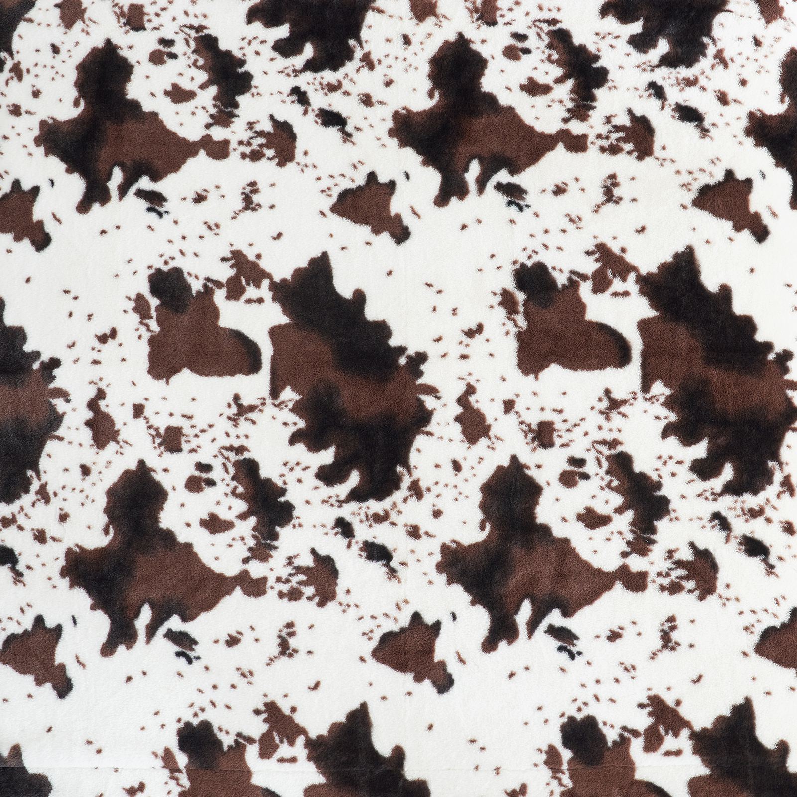 Cow Print Faux Fur Throw