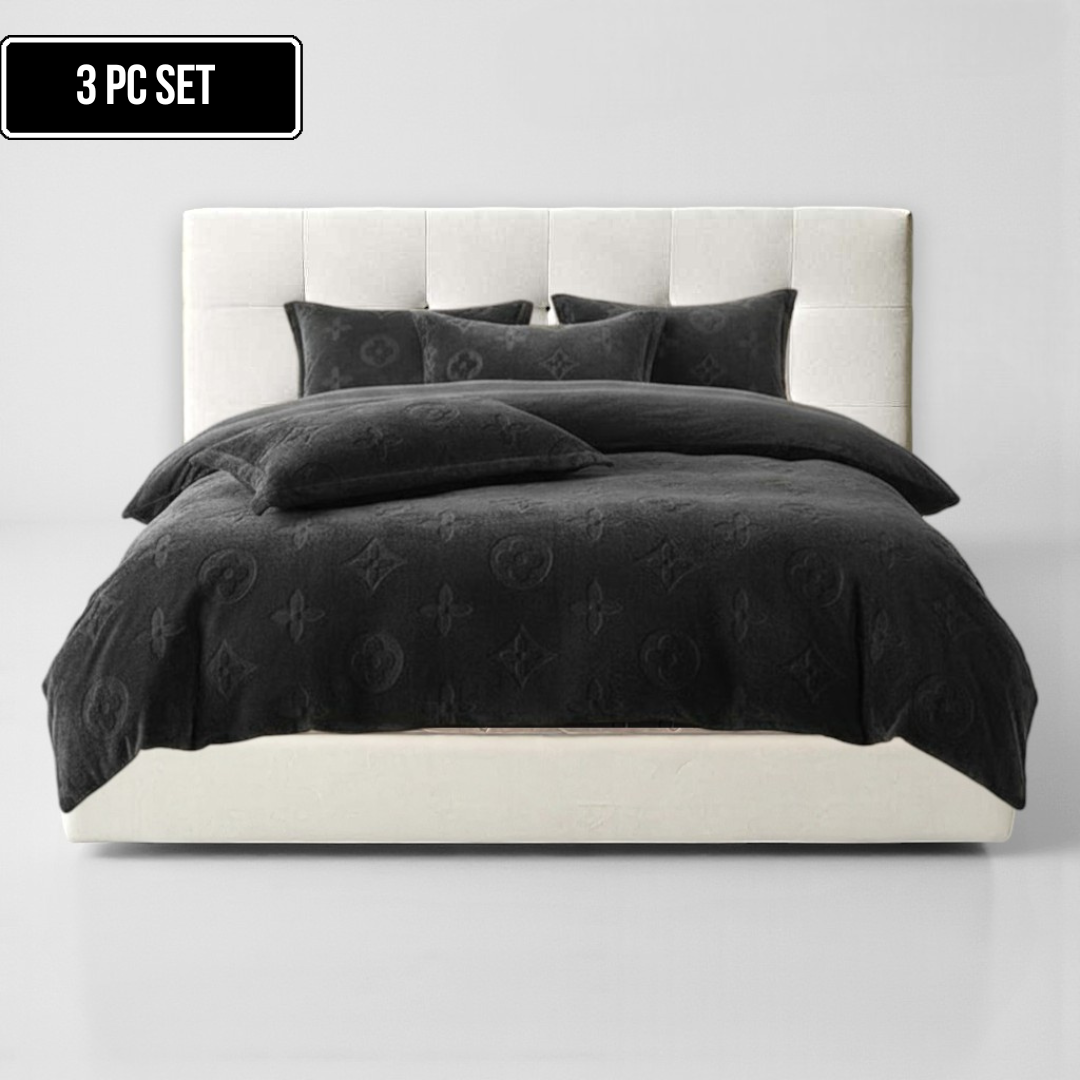 3-Piece MonoFloral Duvet Cover Bedding Set Image principale du produit