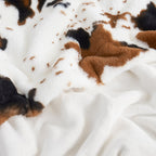 Cow Print Faux Fur Throw