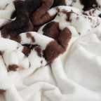 Cow Print Faux Fur Throw