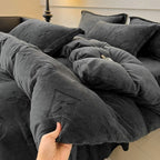 Mono Floral Milk Velvet Bedding Combination