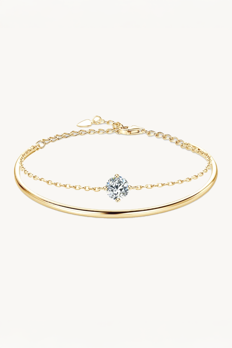 Aurelia Moissanite Bangle Bracelet