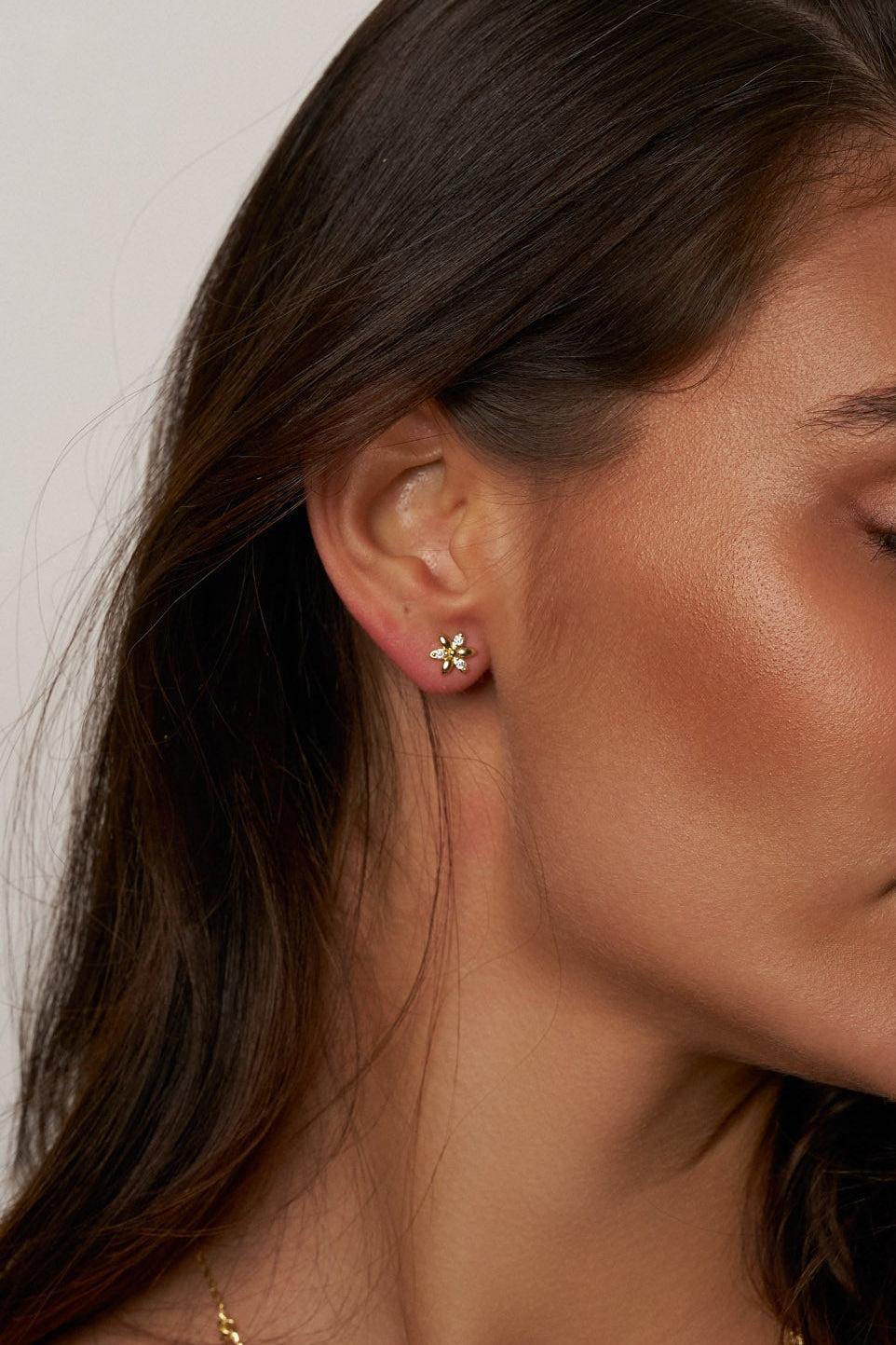 Blossom Shine Moissanite Stud Earrings Secondary image