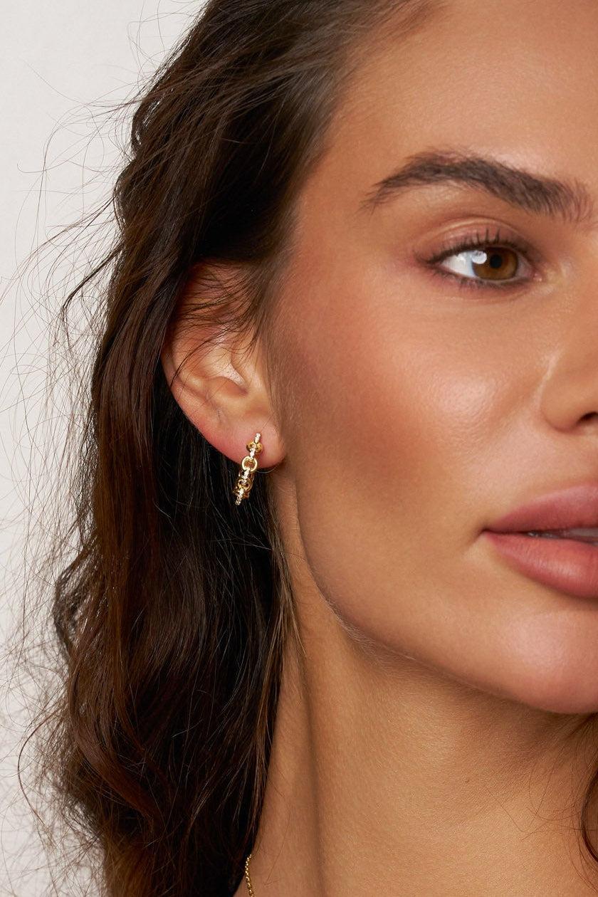 Brisa Moissanite Chain Earrings