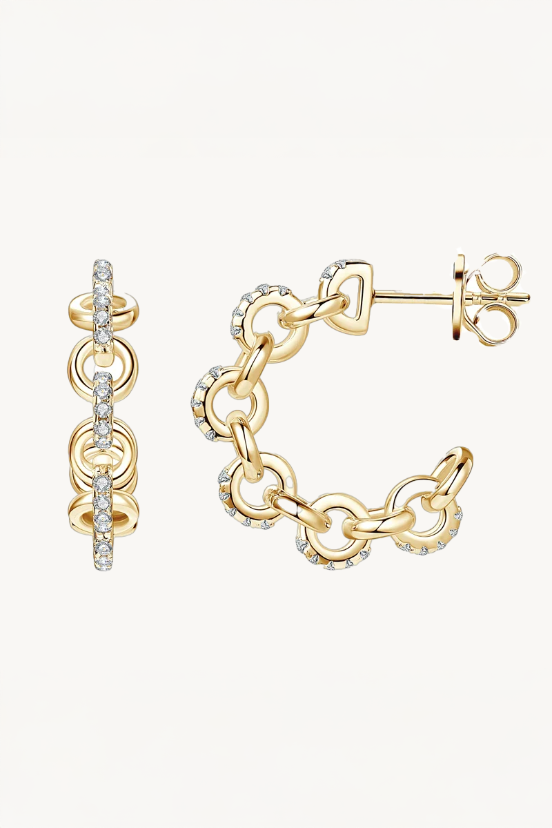 Brisa Moissanite Chain Earrings Main image