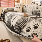 Paw Print Throw Couch Cover