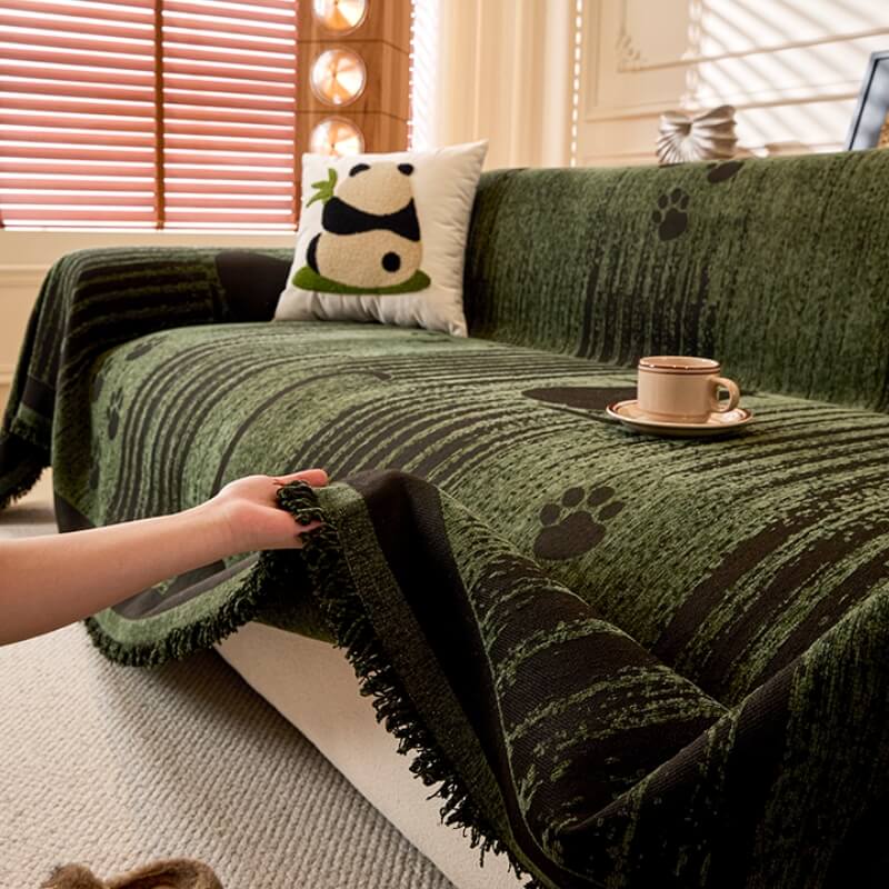 Paw Print Throw Couch Cover