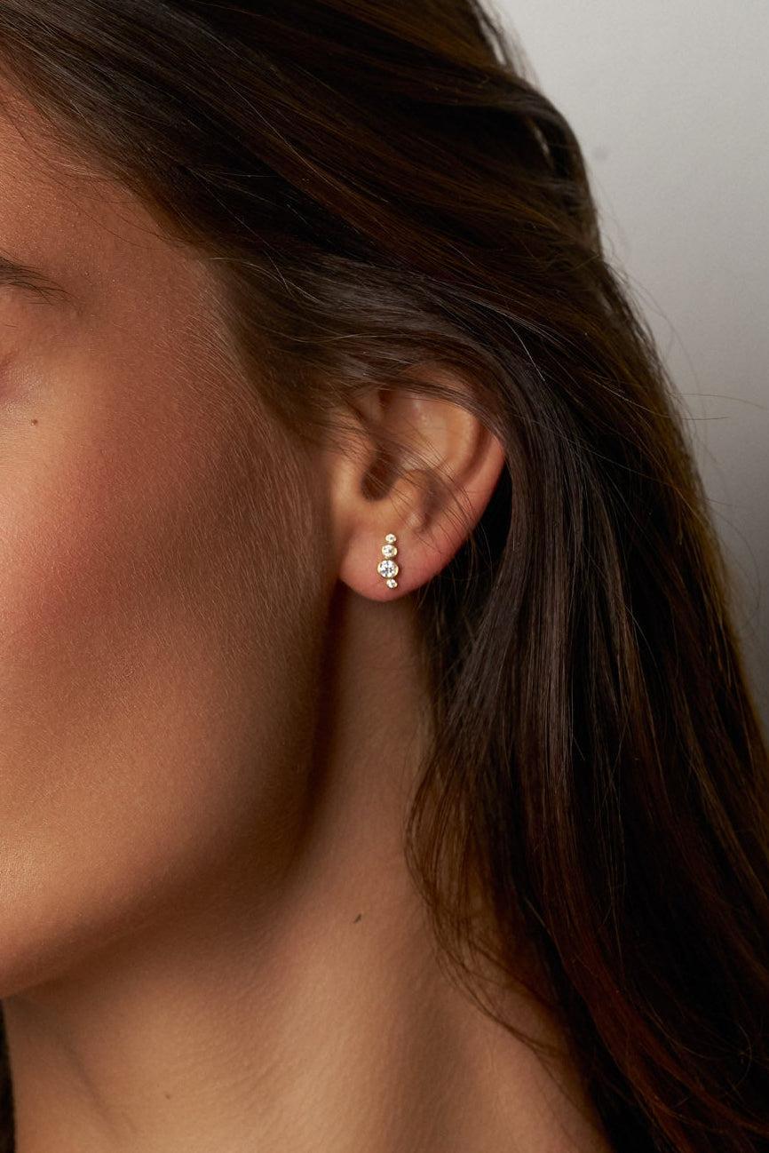 Cascade Moissanite Stud Earrings Secondary image