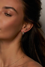 Celeste Moissanite Crossover Hoops