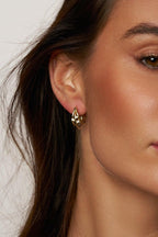 Celeste Moissanite Crossover Hoops