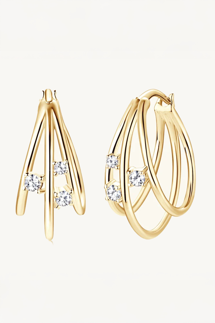 Celeste Moissanite Crossover Hoops Main image