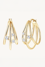 Celeste Moissanite Crossover Hoops