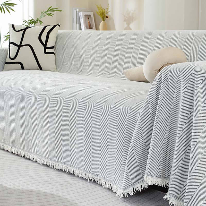 Tassel Weave Chenille Couch Cover
