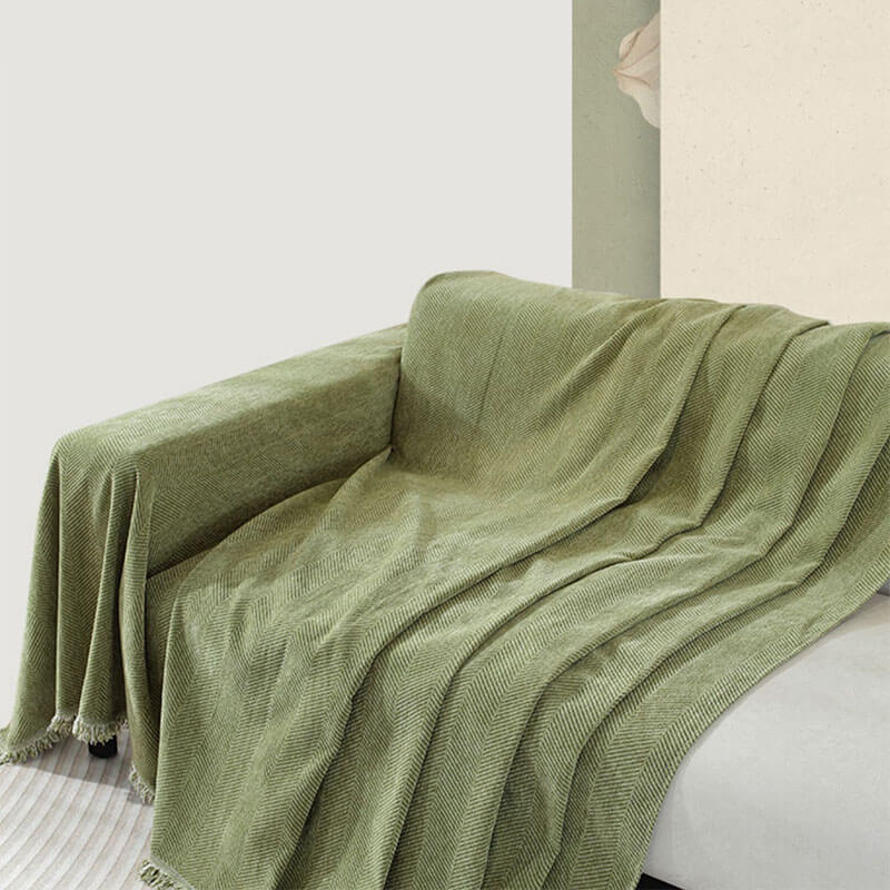 Tassel Weave Chenille Couch Cover