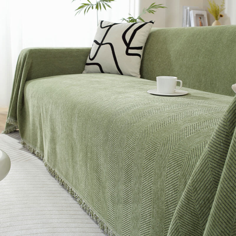 Tassel Weave Chenille Couch Cover