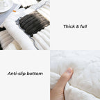 Cream Fuzz Dog Bed Mat