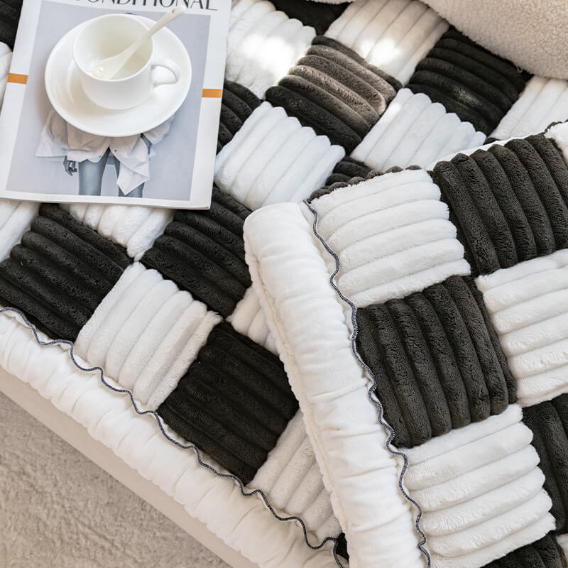 Cream Fuzz Dog Bed Mat