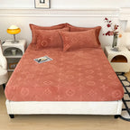 Mono Floral Milk Velvet Bedding Combination