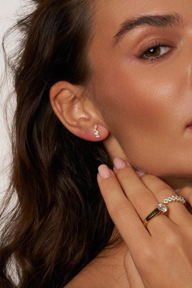 Elara Moissanite Stud Earrings Secondary image