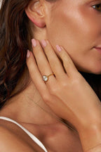 Evelyn Oval Zircon Solitaire Ring