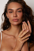 Evelyn Oval Zircon Solitaire Ring