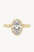 Evelyn Oval Zircon Solitaire Ring
