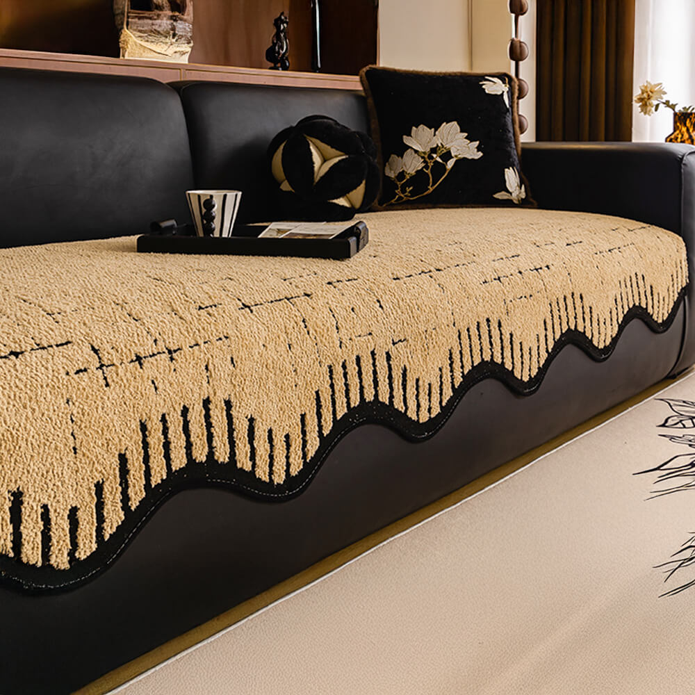 Wave Plush Couch Cover