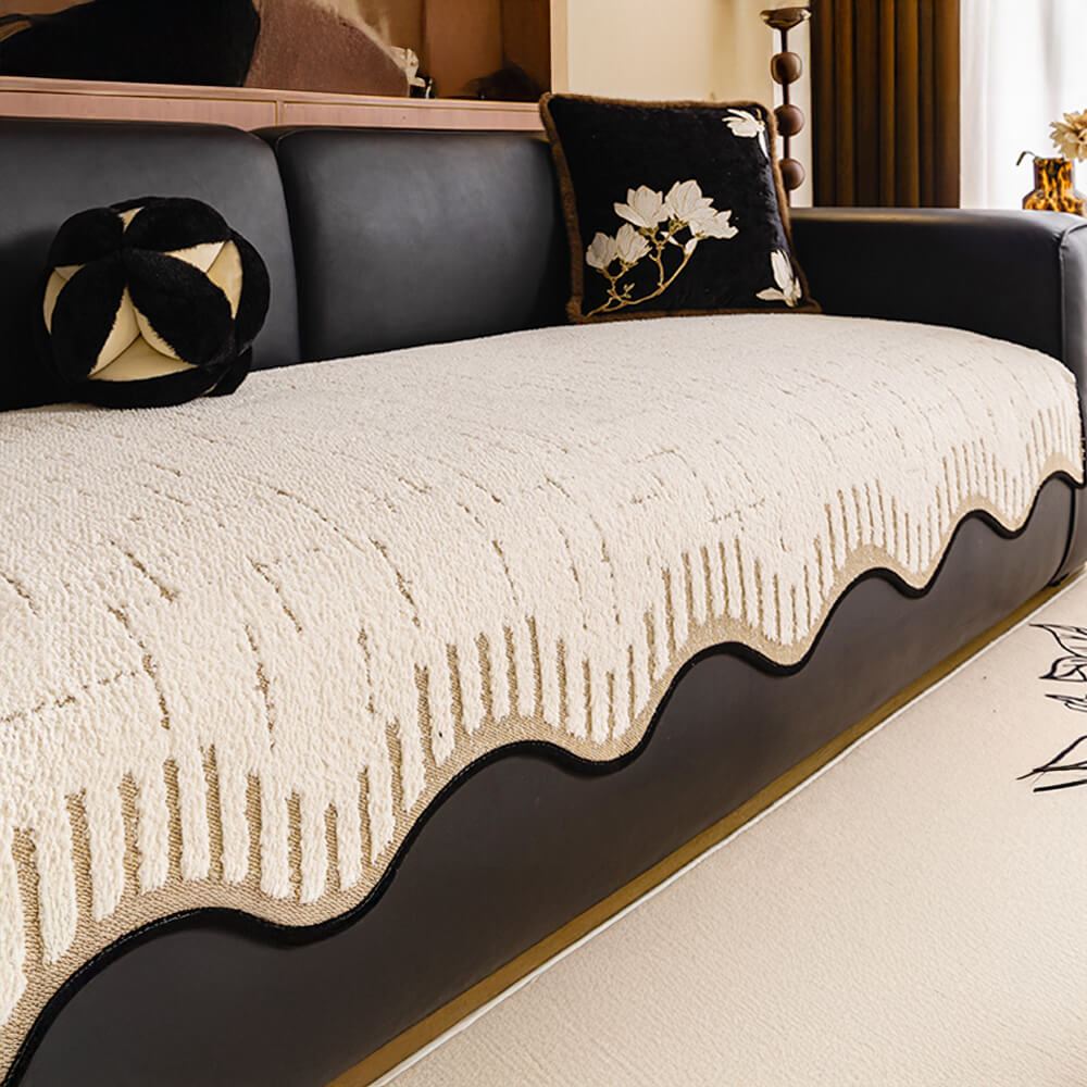 Wave Plush Couch Cover