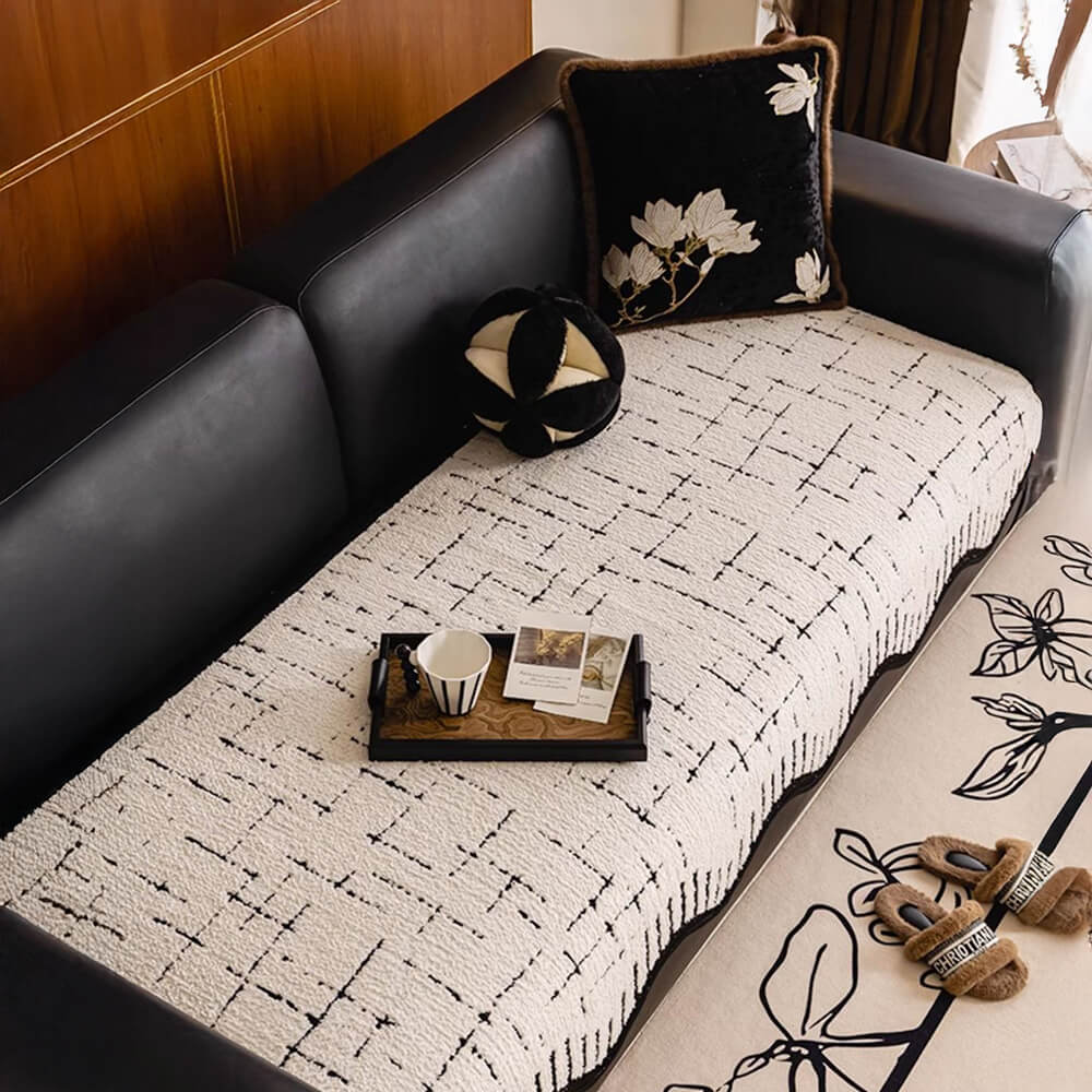 Wave Plush Couch Cover